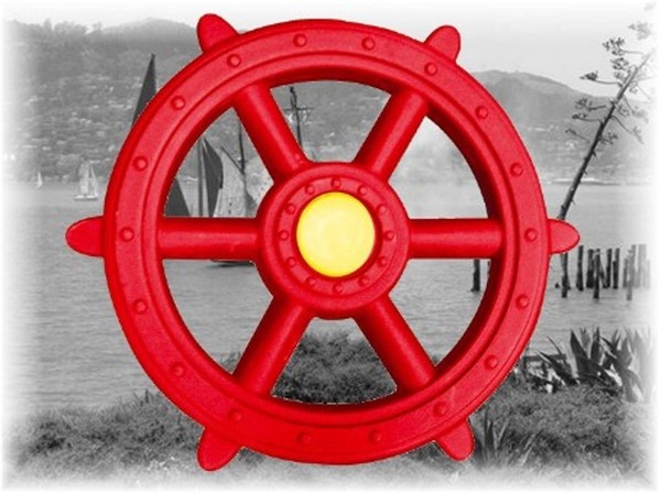 Schiffslenkrad Ø 48 Cm Rot Piratenlenkrad Spielturm Kletterturm ZubehöR-image