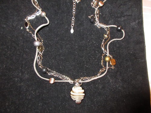 Vintage Signed JS Necklace Multi 