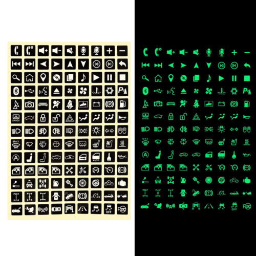 Luminous Sticker Panel Button Rocker Switch Label Decal Car Interior Accessories - Picture 3 of 14