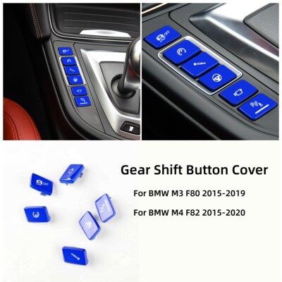 Blue For BMW M3 F80 2015-2019 M4 F82 2015-2020 Gear Shift Button Cover Replace