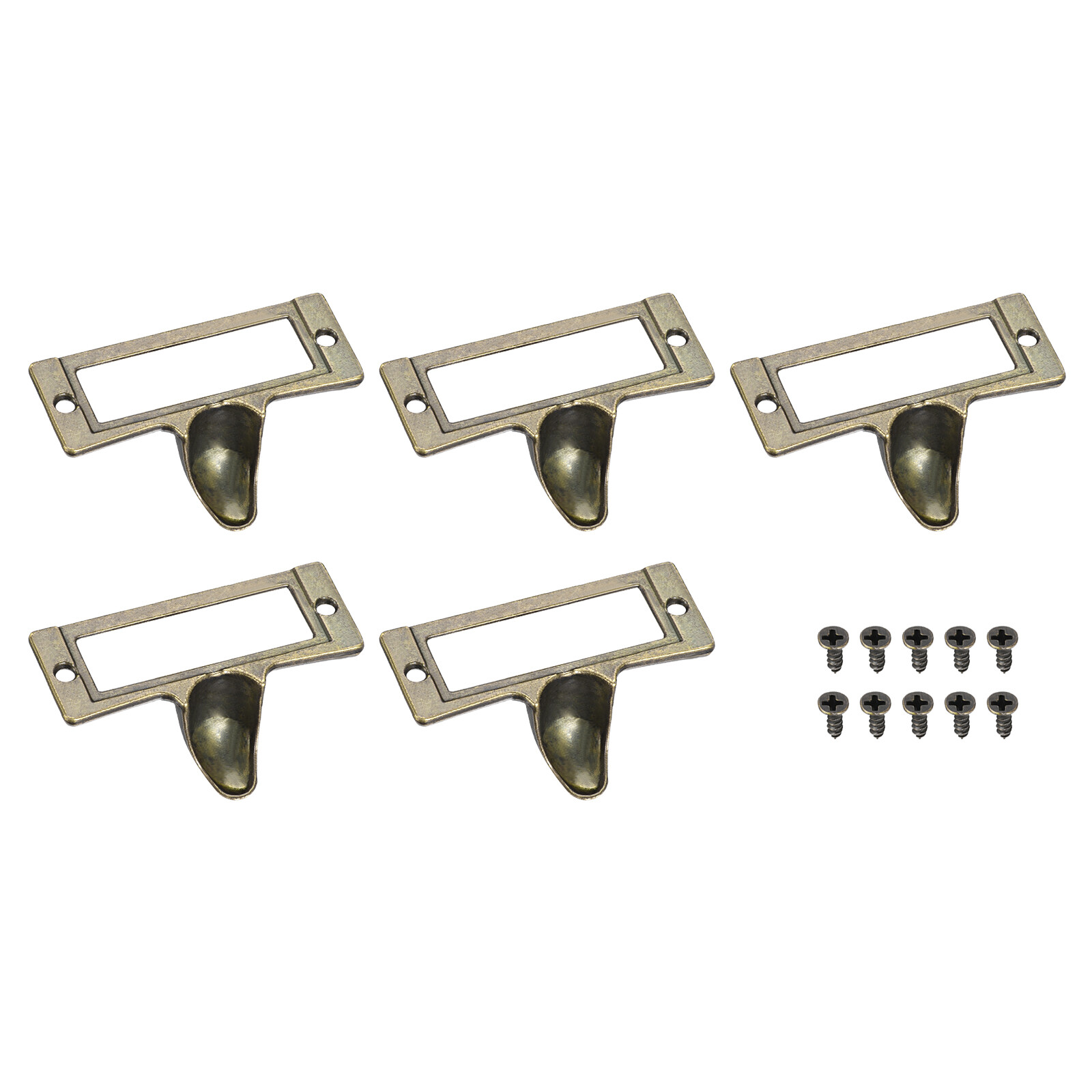 Label Frame Card Holder Pull (54x35mm) 5pcs Zinc Alloy Label Holder