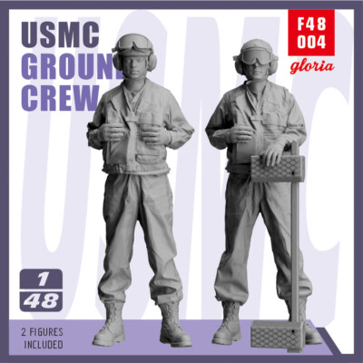 ETmodel F48004 1/48 USMC LHA/LHD Ground Crew 2 figures  3D Printed  