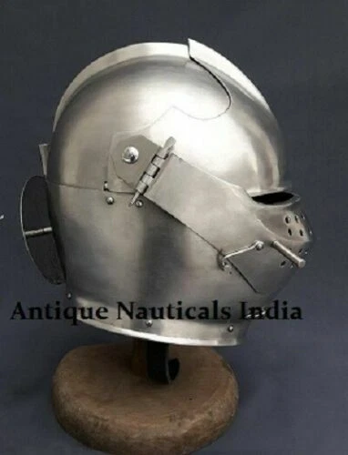 Nuevo casco medieval italiano Armet SCA LARP fantasía casco caballero armadura halloween Foto 3 de 4