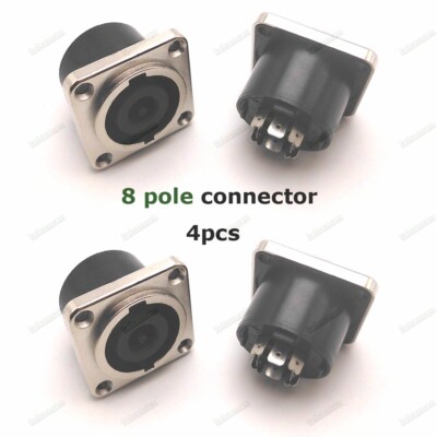 4 AFT Speakon Loudspeaker/Amplifier 8 Pole Panel Connector for Neutrik NL8MPR