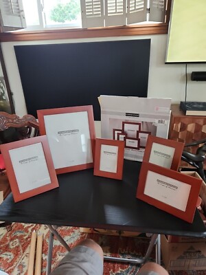 Melannco Set Of 5 CHERRY Finish Wood PHOTO FRAMES New In Box 