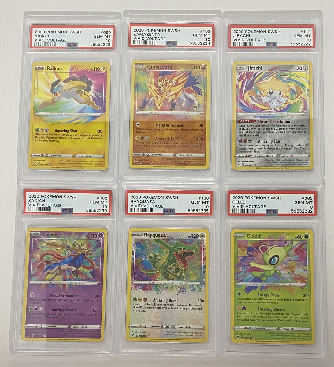 Pokémon Vivid Voltage Amazing Rare PSA 10 - Set Of All 6 | eBay