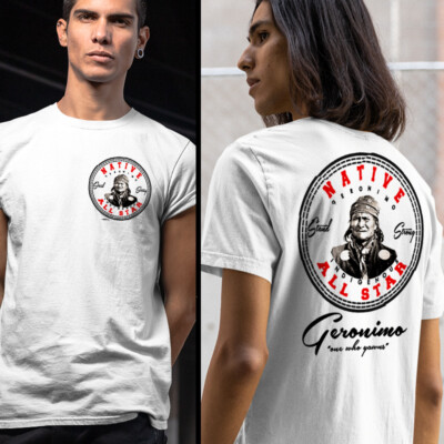 Geronimo T-shirt Native American Indigenous Apache Indian Chief first nation tee