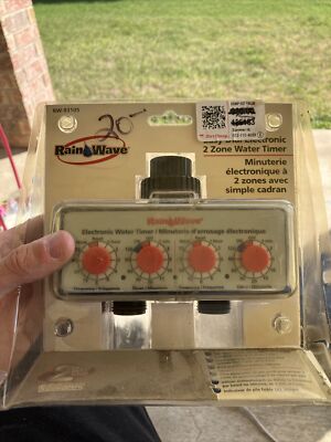 Rainwave Easy Dial 2 Zone Electronic Water Timer Model RW-93105 New (RW)