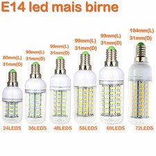 E27 E14 LED Maislampe Glühbirne 3W-15W  Warmweiß Kaltweiß  5730 SMD Lampe 220V