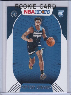 ANTHONY EDWARDS ROOKIE CARD 2020 Minnesota Timberwolves NBA HOOPS BASKETBALL RC