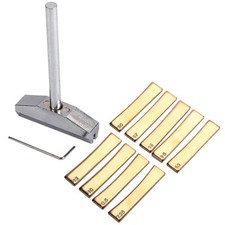 Luthier Tool Guitar Bass Fingerboard Fret Press Caul with 9Pcs Fret Inserts