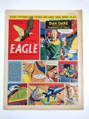 Eagle Comic Vol 6 No 12 - 25th Mar 1955 Dan Dare Prisoners of Space Very Good UK