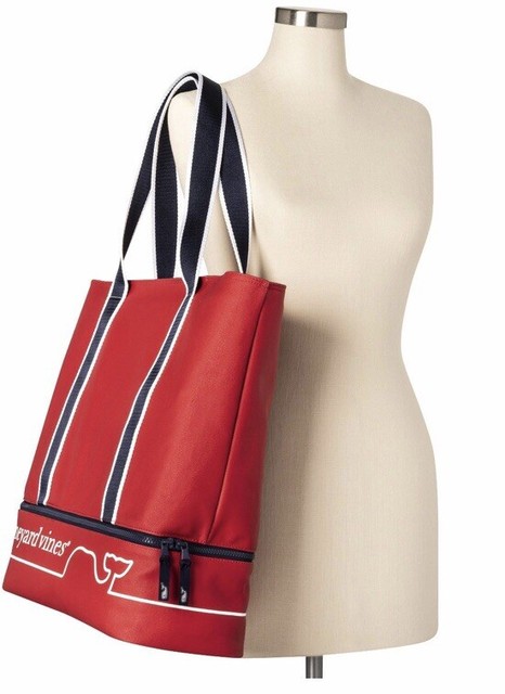 Vineyard Vines for Target Whale Line Beach Bag Tote Red | eBay
