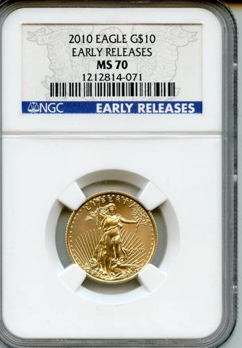 2010 American Gold Eagle 1/4 Ounce / G$10 / NGC MS70