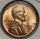 1953 - Lincoln Wheat Cent - BU Exact Coin Imaged #LWC63