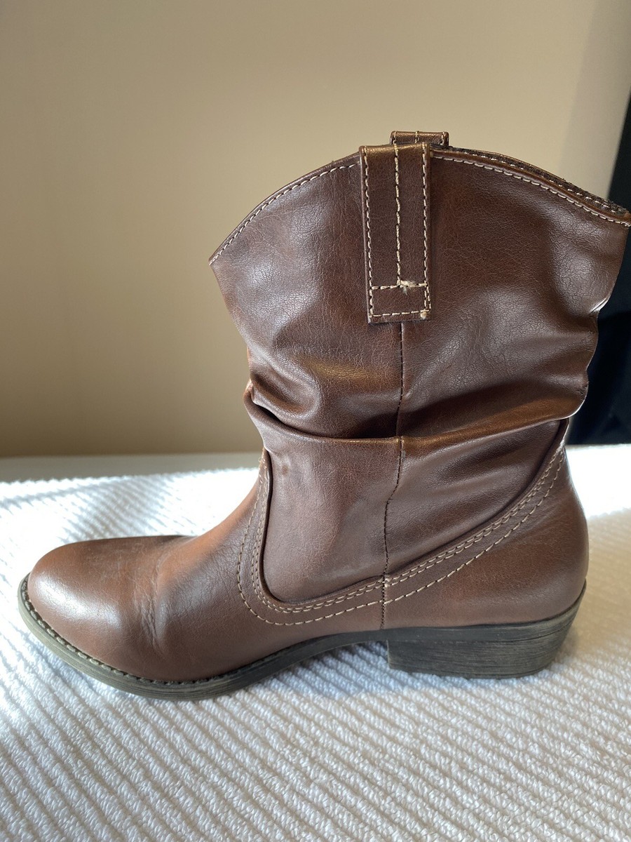 Route 66 Ankle Boots Brown Women Size Cowgirl Booties