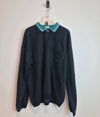  Vintage Sweatshirt Pullover Chestnut Tree Herren M/L Petrol Grün Baumwoll-Mix