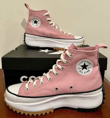 Size 9.5 Women s - Converse Run Star Hike High Lotus Pink/White/Black, NWOB, HTF