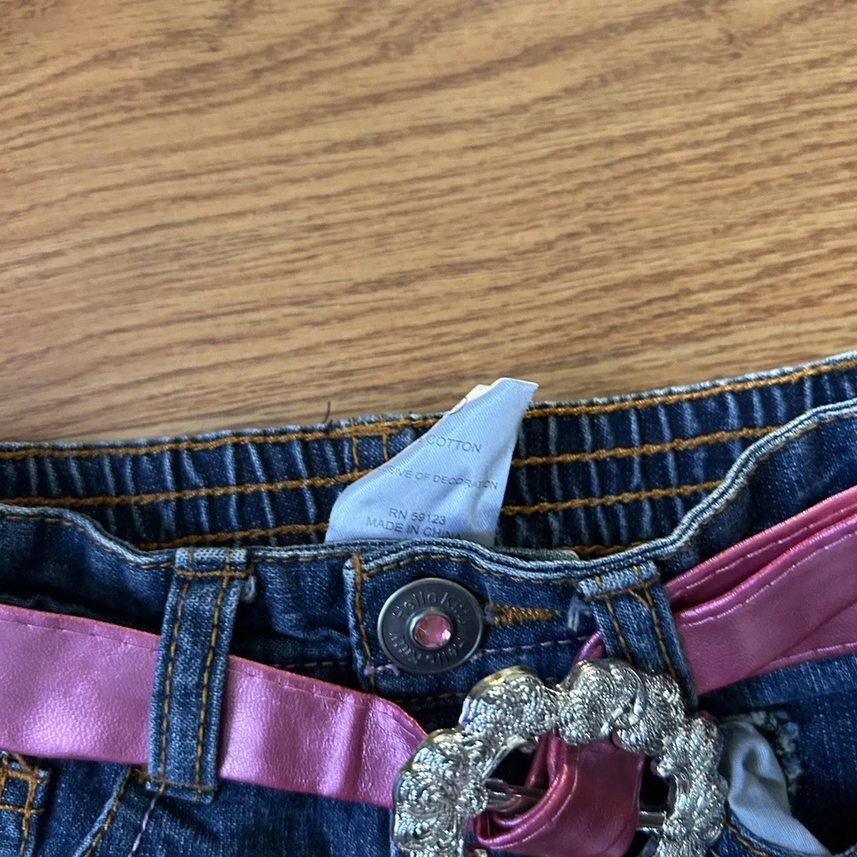 Y2K Vintage SANRIO Hello Kitty Girls Denim Jeans Belt Size 2T - Image 2 of 4