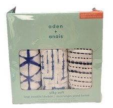 3pc Aden Anais Large Swaddle Blanket Bamboo Muslin Blankets New Sealed