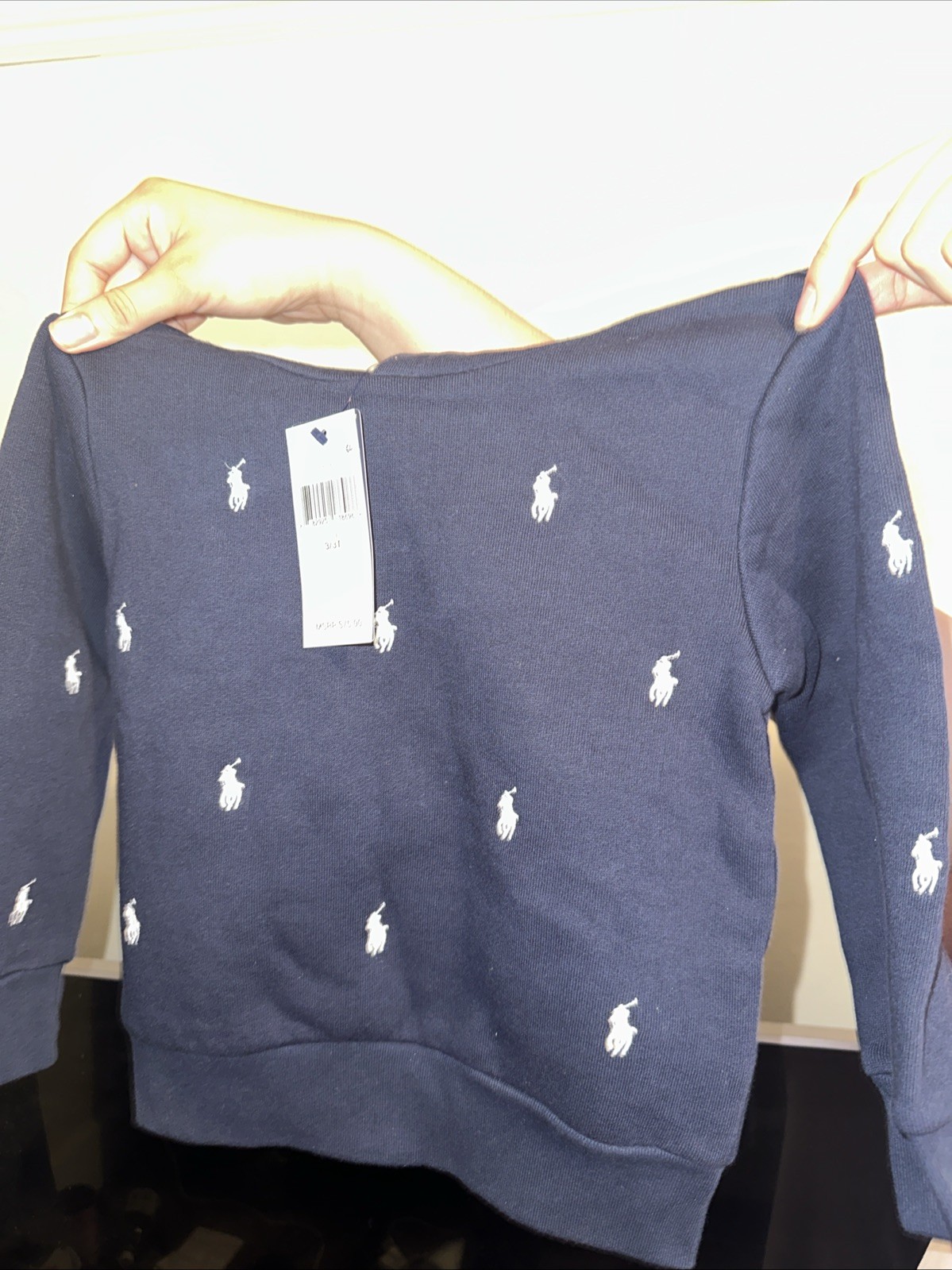 Polo Ralph Lauren felpa con cappuccio 3T blu zip piccolo pony logo outdoor giacca di design