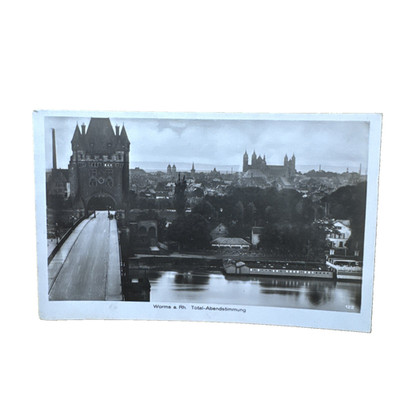 Ansichtskarte Postkarte Worms Stadtansicht Brücke Ungelaufen
