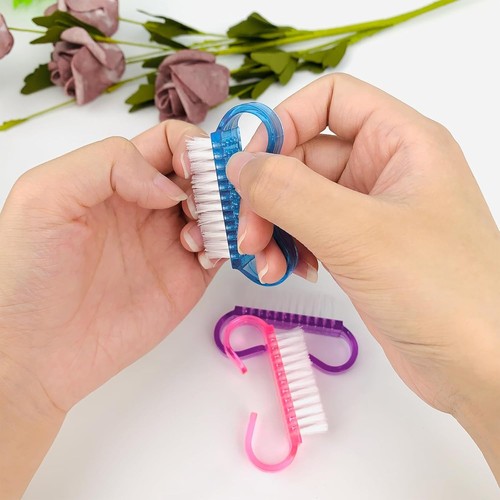 Handle Grip Nail Brush, 24 Pack Small Fingernail Pink, Purple, Blue, Green - Picture 5 of 6
