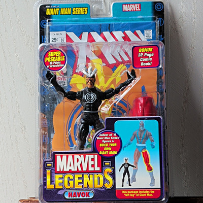 Marvel Legends X-Men Havok Giant Man Series Action Figure BAF w/ Comic Book