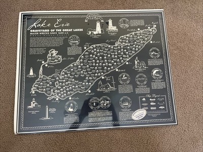 Graveyard Of The Great Lakes Map Lake Superior 29 1/2' X 23 1/2''