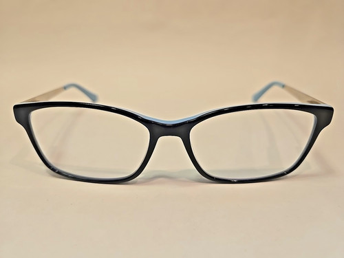 GUESS GU2538 005 Designer Eyeglasses Black/Light Blue 55-15-135 Flex Hinges