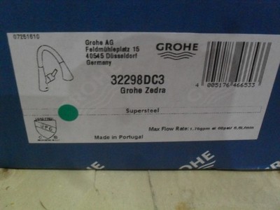 Grohe 32298DC3 Zedra Pull out kitchen sink  faucet Supersteel  S3