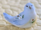 FENTON  SATIN ART GLASS SONG BIRD W SWAROVSKI CRYSTALS, SIGNED & STICKER MINT!