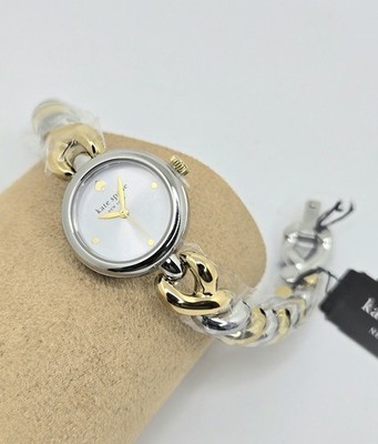 Kate Spade Two Tone Monroe Braided Twist Bracelet Womens Watch KSW1873 Box & Tag