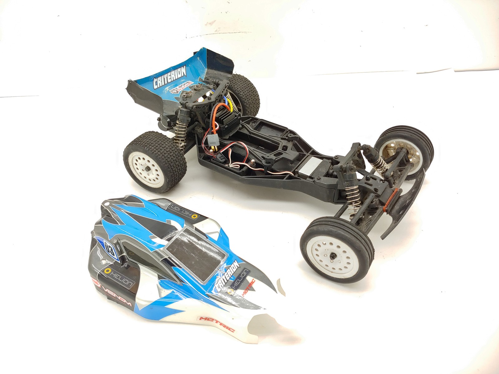 Rare Used Vintage Helion Criterion 1/10 2wd Brushed Buggy ARTR No Radio Used