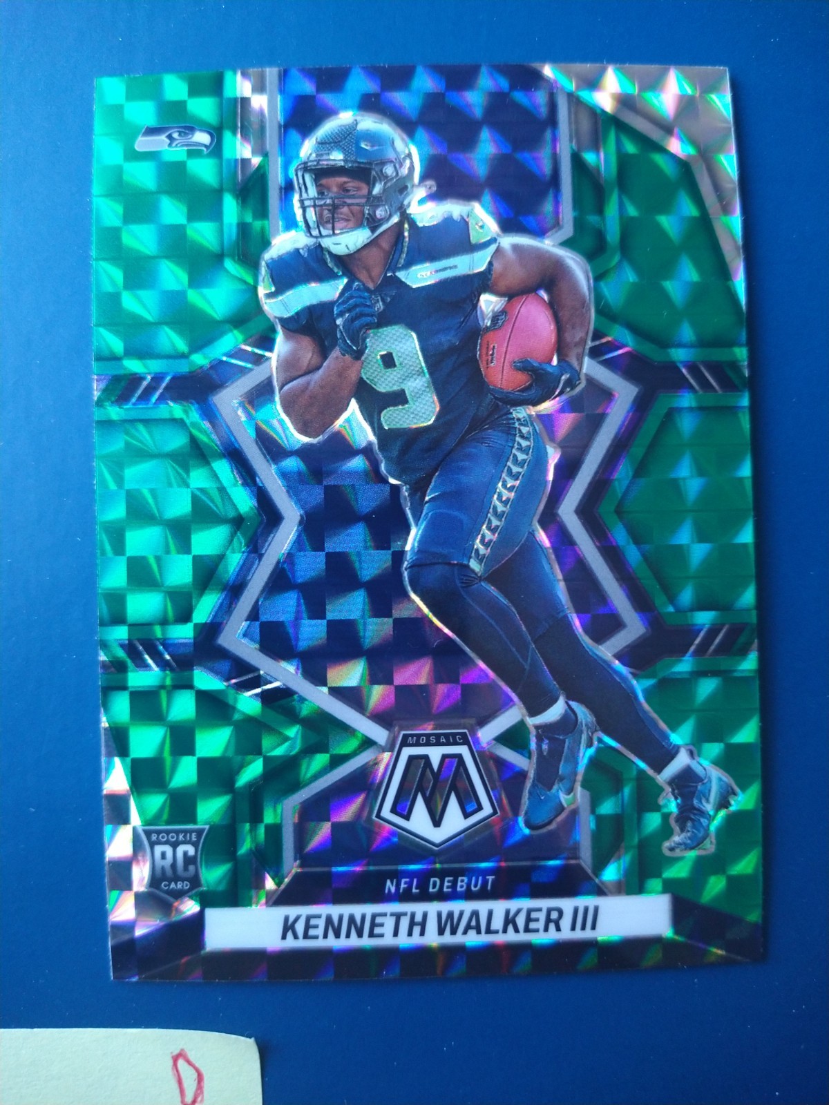 2022 Panini Mosaic Green Prizm Kenneth Walker III #284 Seattle Rookie RC