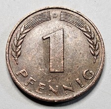 1950 D Germany 1 One Pfennig - Copper Plated Steel - German - World Coin Europe