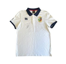 Canterbury British & Irish Lions Polo Shirt White Size L Signed