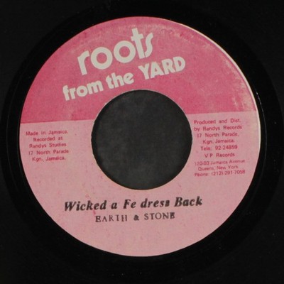 EARTH & STONE wicked a fe dress back / version Single 7'' 45 RPM OSSIE SOUNDS