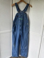 Vtg Key Imperial Aristocrat Bib Overalls Trucker Railroad Farmer Denim 36x30