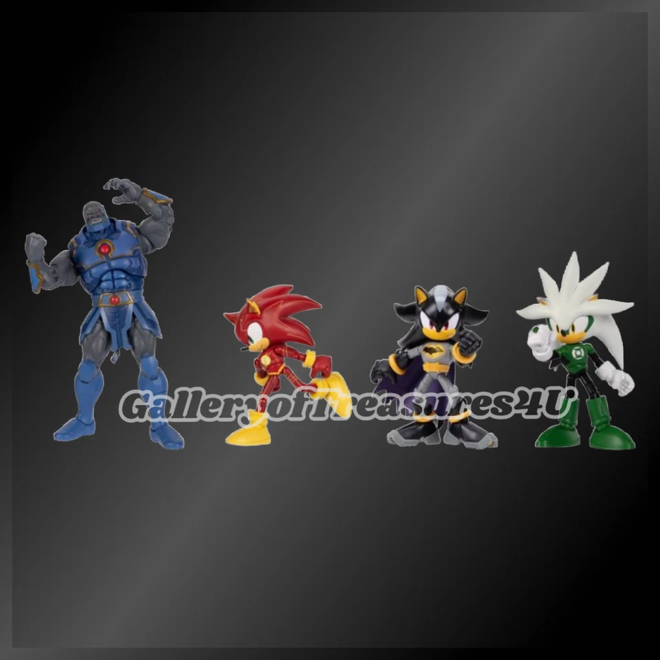 DC x Sonic the Hedgehog 4 Pack Power vs Speed Batman Shadow Darkseid The Flash - Image 3 of 4