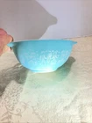 Pyrex Cinderella Mixing Bowl Amish Butterprint 442 Turquoise Blue Opal 1 1/2 Qrt