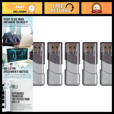 32GB USB 3.0 Flash Drive - High-Speed Turbo Attach , 5-Pack, Data Storage Soluti