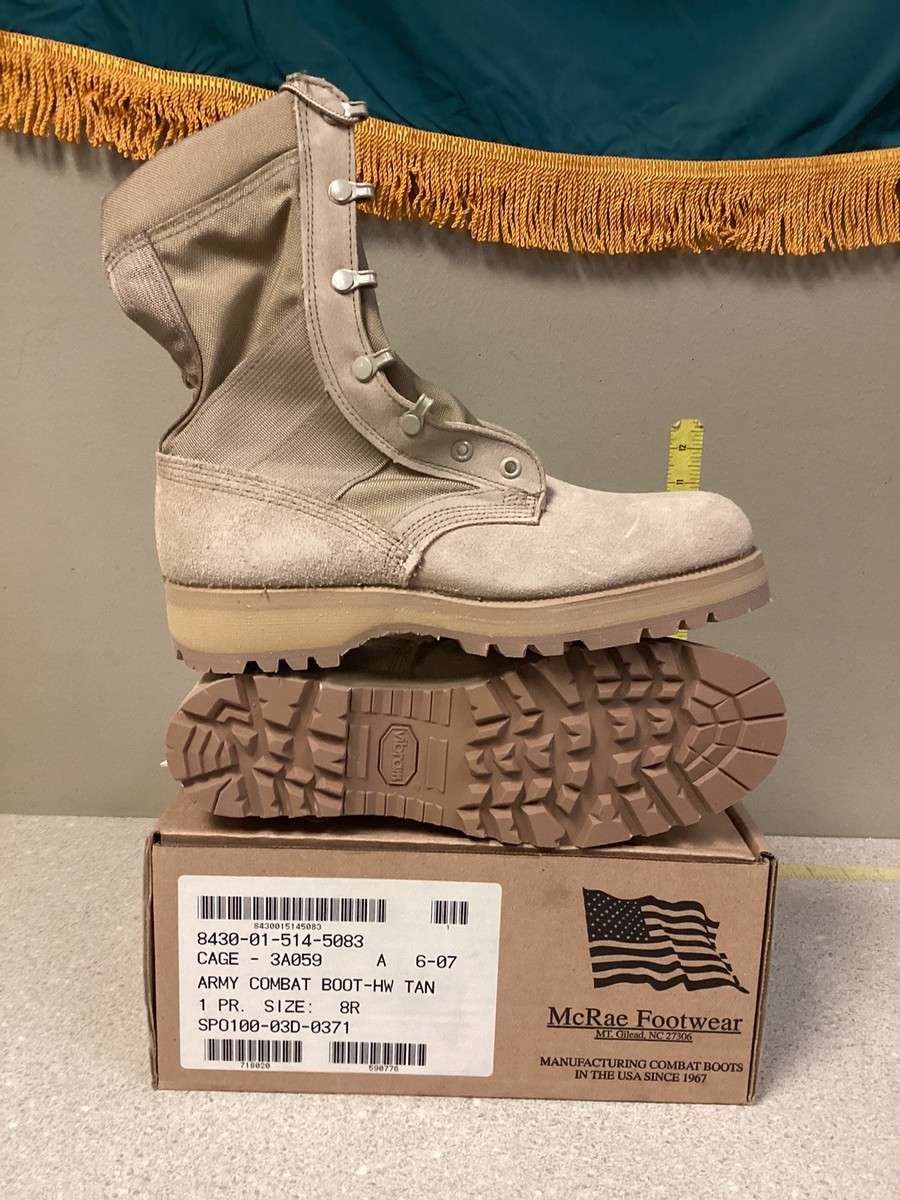 McRae Army Combat - HW Boots - Size 8R, NSN # 8430-01-514-5083 | eBay