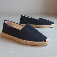 Soludos Black Espadrille Flats size 8