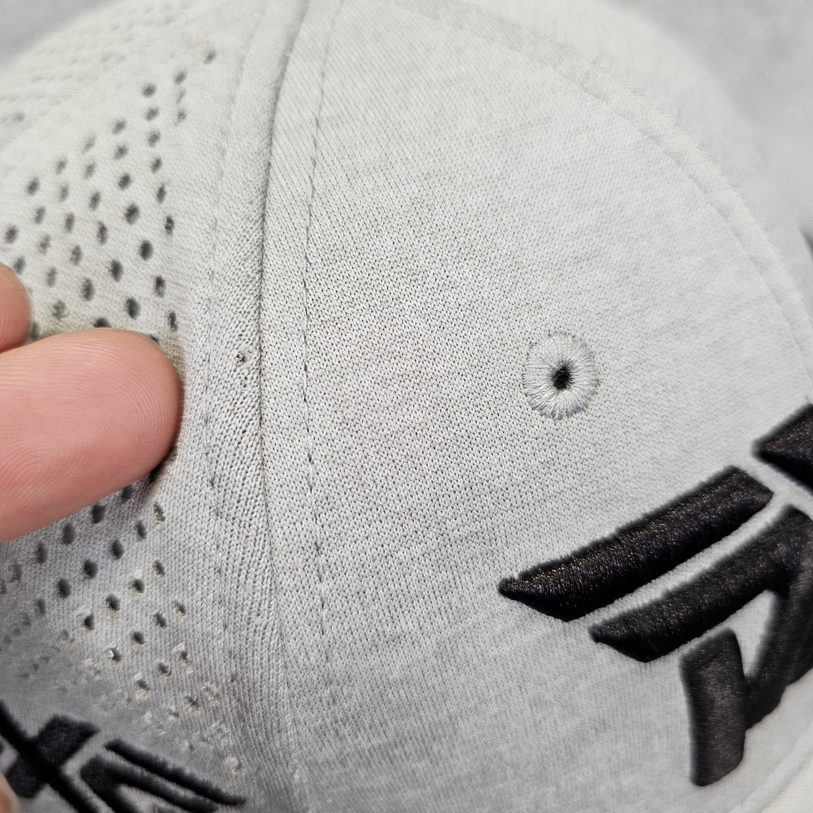 PXG Golf Hat S/M New Era 3930 LASER MESH SHADOW TECH FITTED CAP Gray Black 