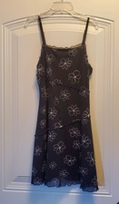Wild Fable black/white floral mesh SL kneelength strap sundress Sz. L
