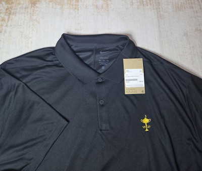 Nike Dri-FIT Polo Shirt Mens 2XL Black 1927 Trophy Logo Golf Performance