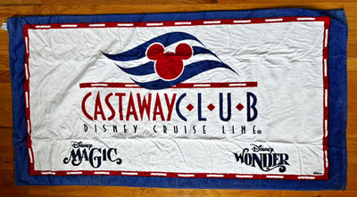 Disney Magic Disney Wonder Castaway Club Cruise Line Mickey White Beach Towel
