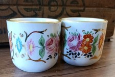 Coppia Antiche Tazze O Vasi  dipinti A Mano H & C Heisserich Bavaria Oro Zecchin