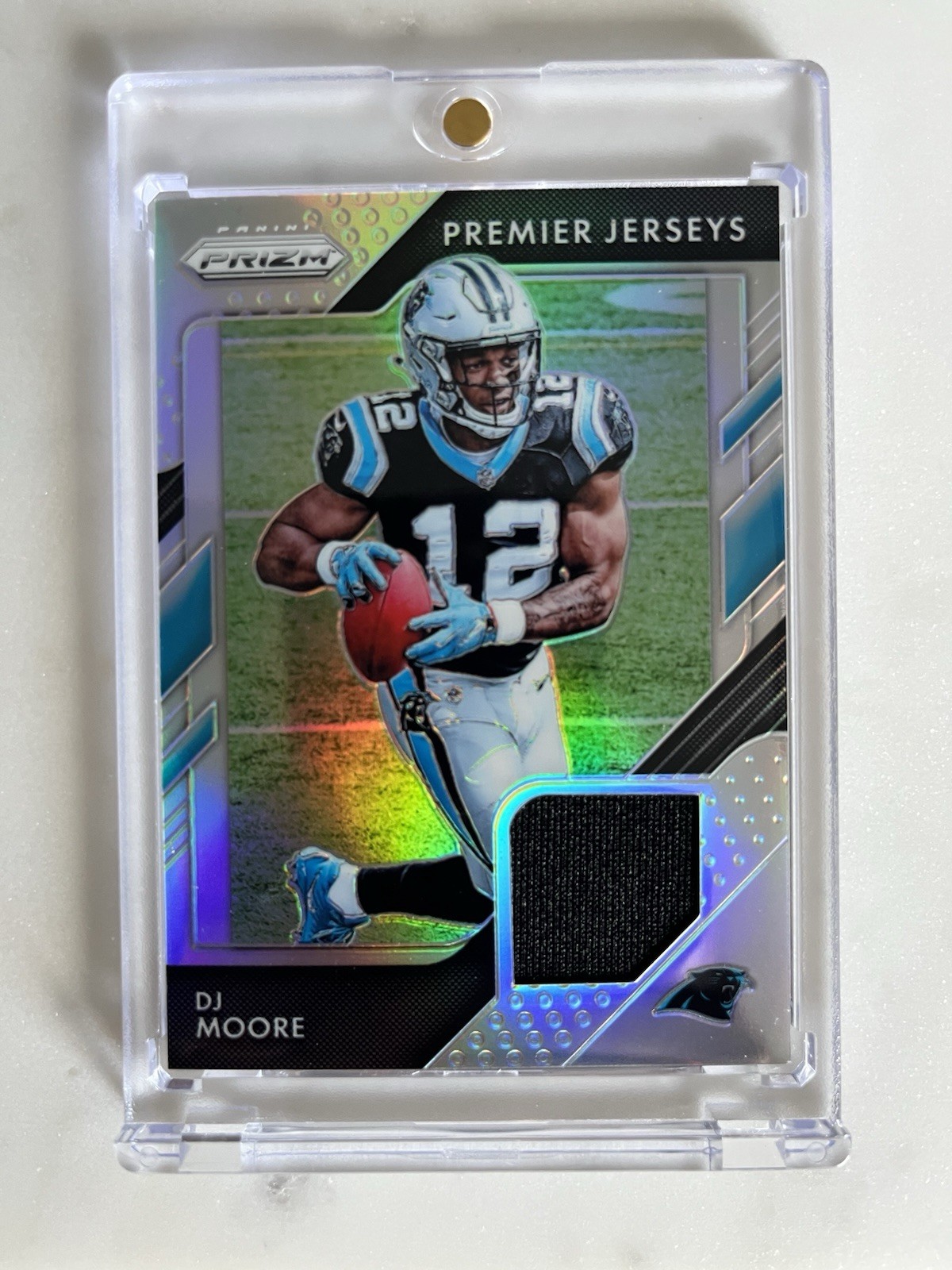 2018 Panini Prizm Prizm DJ Moore Premier Jerseys PP7 Silver Prizm Worn RC Patch